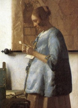 La femme en bleu lisant une lettre de Johannes Vermeer